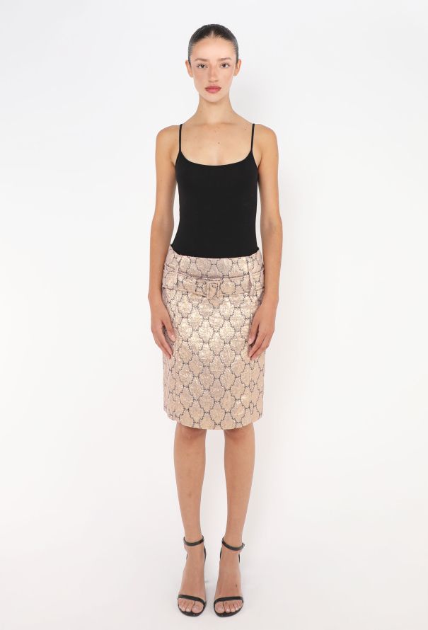Prada S/S 2002 Brocade Skirt Ensemble - 5
