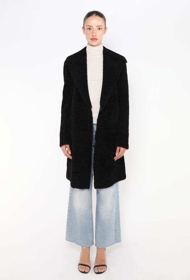Céline Lambskin Shearling Coat - 1