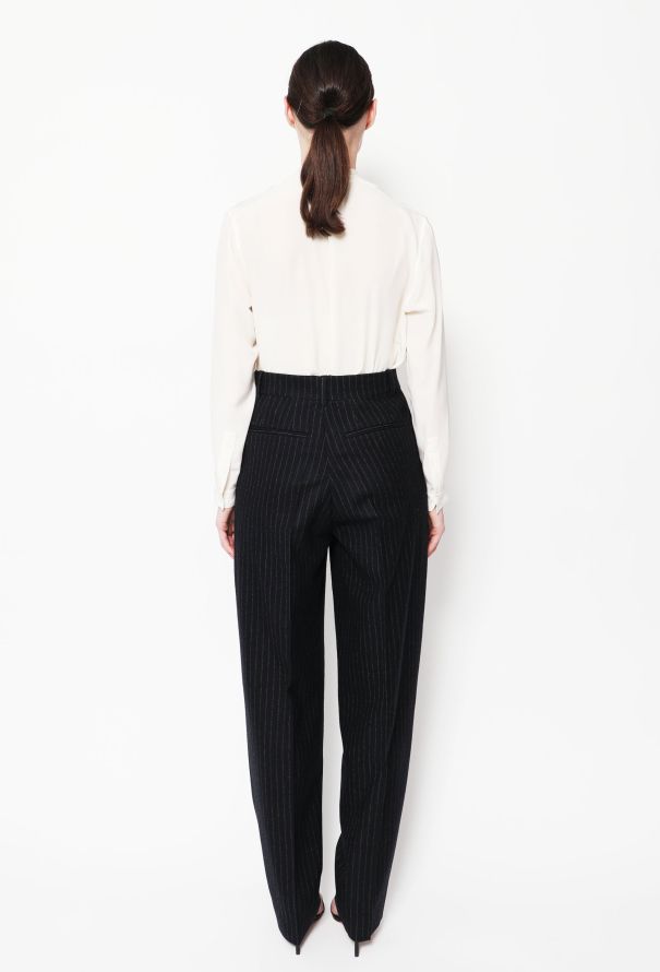 Céline Pre-Fall 2012 Pinstripe Wool Trousers - 4