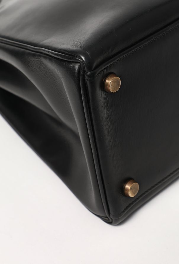 Hermès '70s Black Box Kelly Retourné 32 - 10