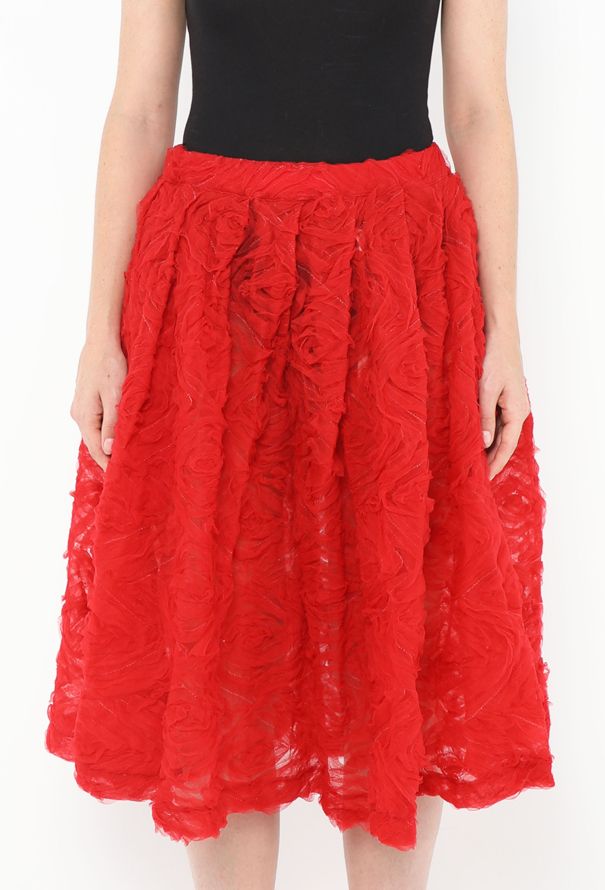Comme des Garçons 2020 Flared Embroidered Tulle Skirt - 2