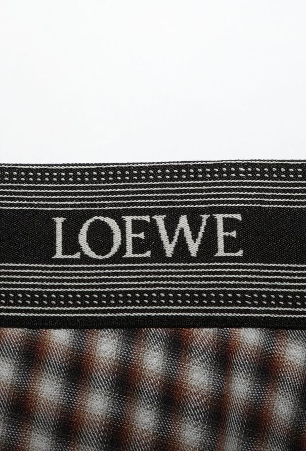 Loewe 2024 Asymmetrical Plaid Skirt - 6