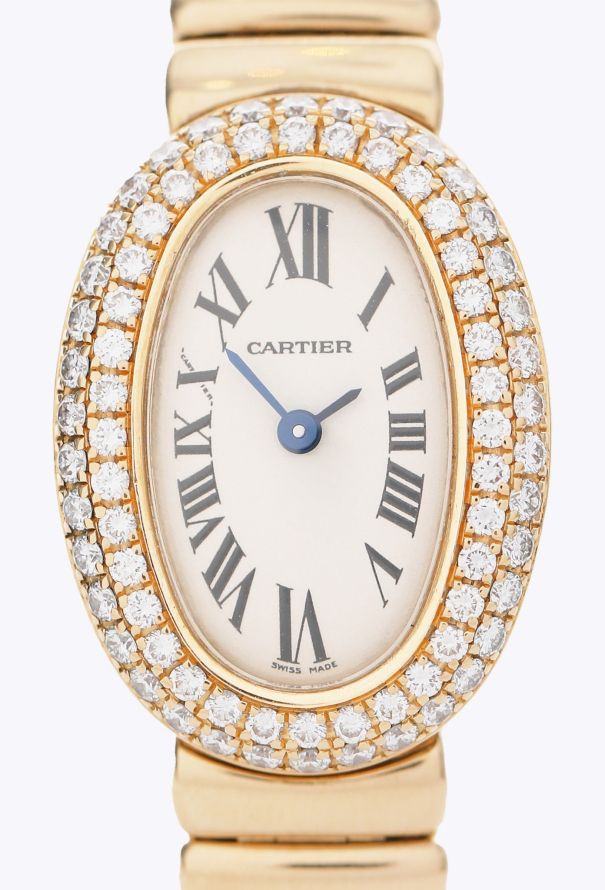 Cartier 18K Yellow Gold & Diamonds Mini Baignoire Watch - 3 Cartier 18K Yellow Gold & Diamonds Mini Baignoire Watch - 3