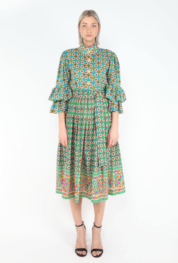 Saint Laurent Rare F/W 1990 Graphic Peasant Ensemble - 3