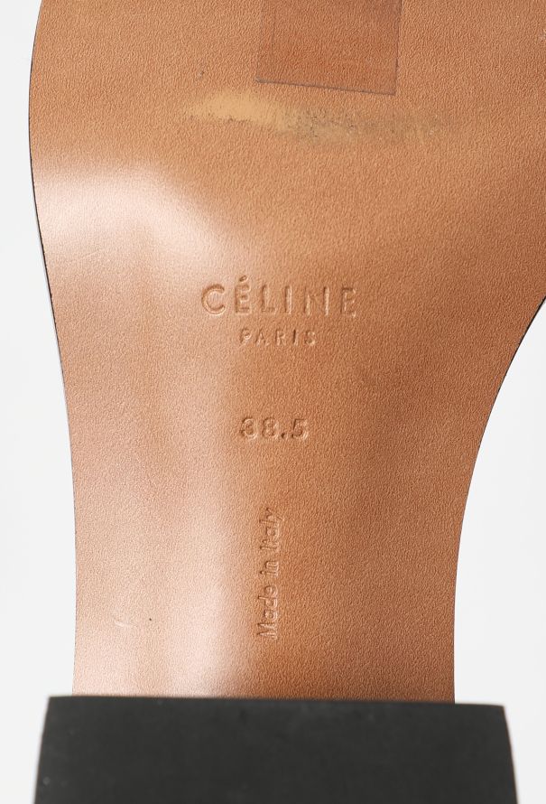 Céline Leather Eyelet Sandals - 7