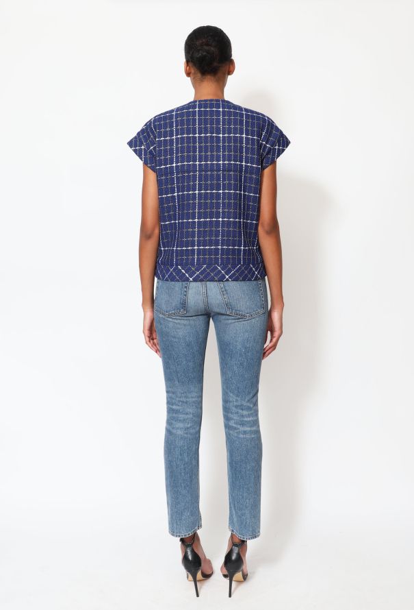 Chanel Resort 2020 Metallic Checkered 'CC' Top - 5 Chanel Resort 2020 Metallic Checkered 'CC' Top - 5