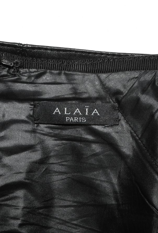 Alaïa Eyelet Trim Lambskin Skirt - 5