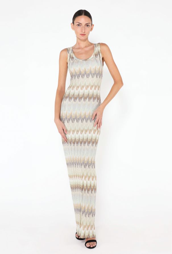 Missoni 2024 Chevron Lamé Maxi Dress - 1