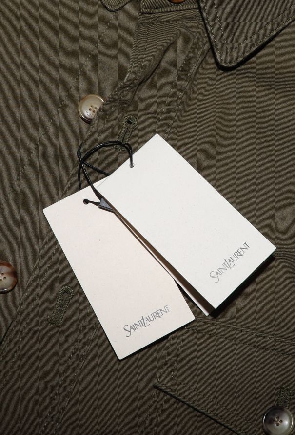 Saint Laurent 2024 Khaki Cargo Overshirt - 6
