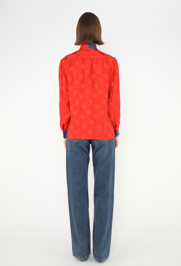 Saint Laurent Vintage Lavallière Heart Blouse - 5