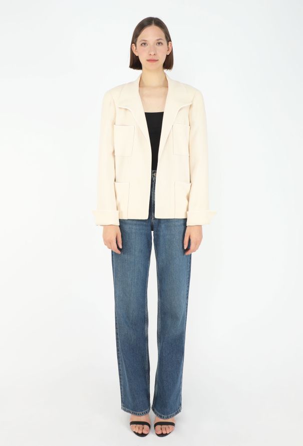 Chanel 1996 Bouclé Silk Trim Jacket - 2
