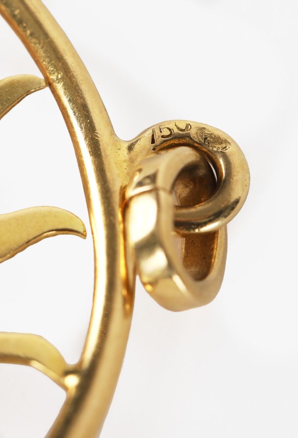 Vintage Fine Jewelry 18K Yellow Gold Sun Motif Pendant - 6