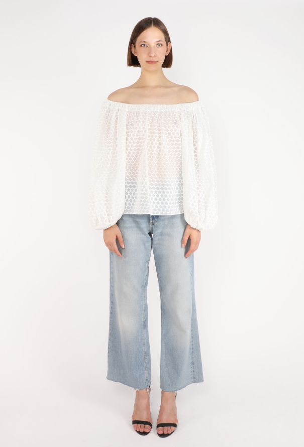 Alaïa Off-Shoulder Voile Blouse, 2019 - 2