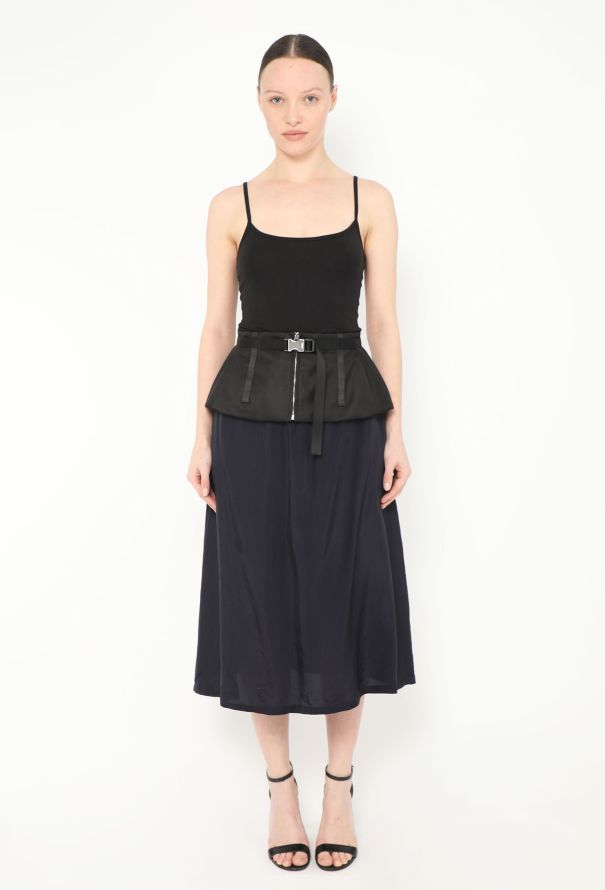 Prada 2020 Re-Nylon Peplum Buckle Belt - 2