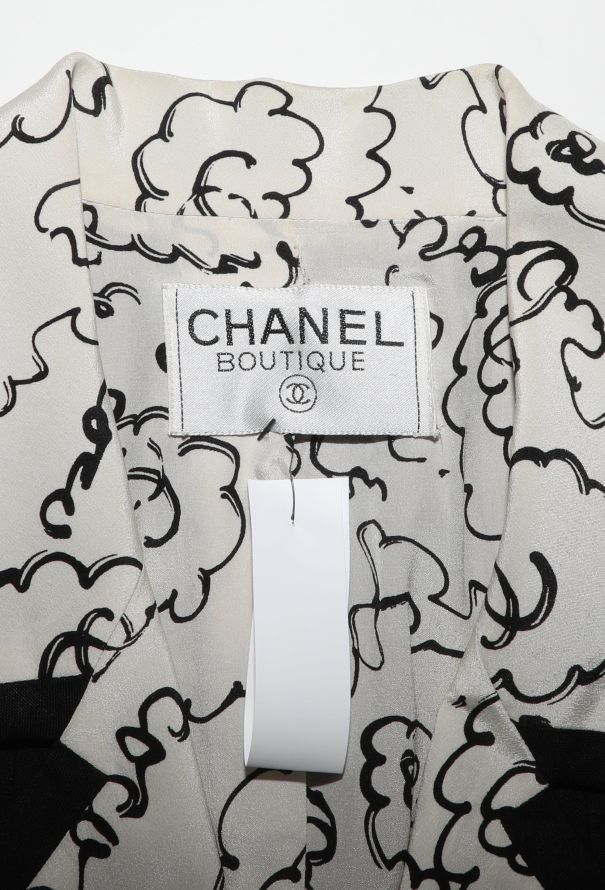 Chanel RARE S/S 1993 Bicolor Scripted 'CC' Jacket - 6