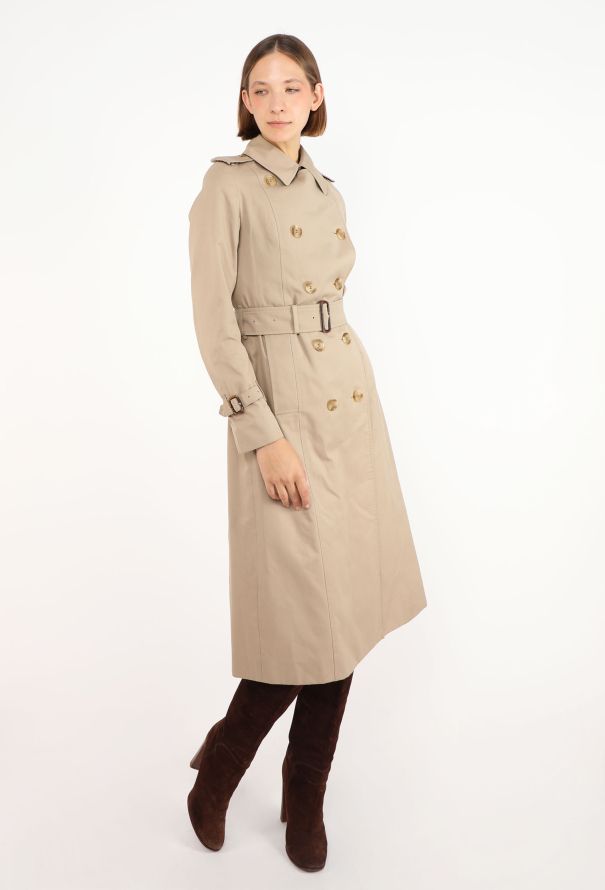 Burberry Vintage Gabardine Belted Trench - 5