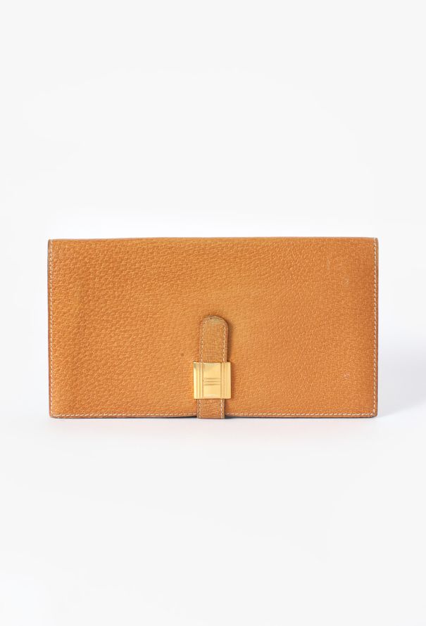 Hermès Rare '90s Gold Peccary Cadenas Wallet - 8