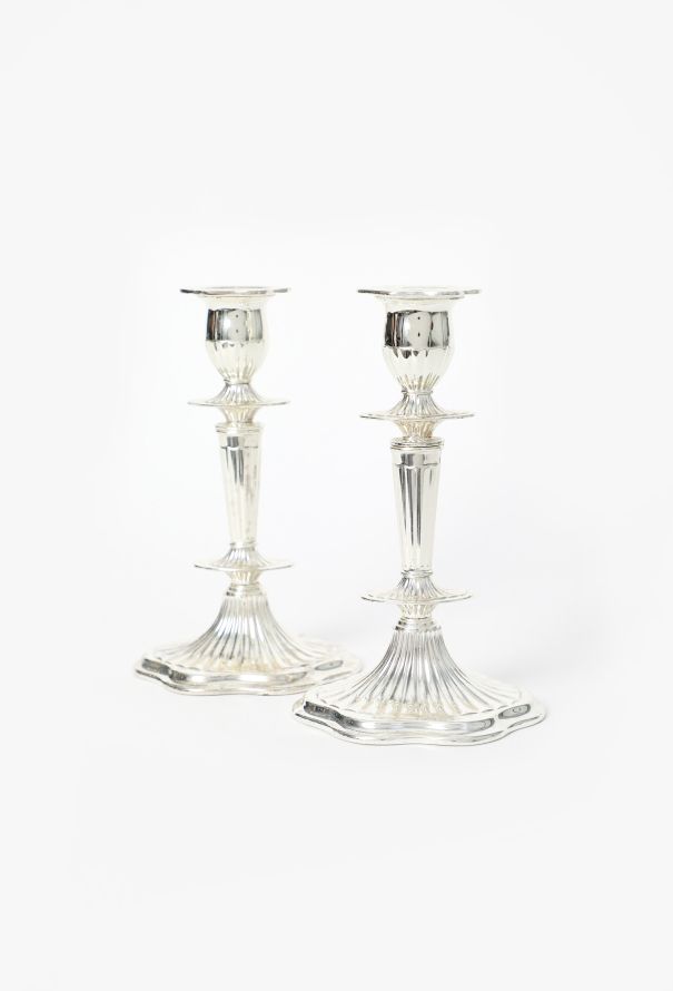 Dior 1970s Set of 2 Silver Candle Sticks - 2