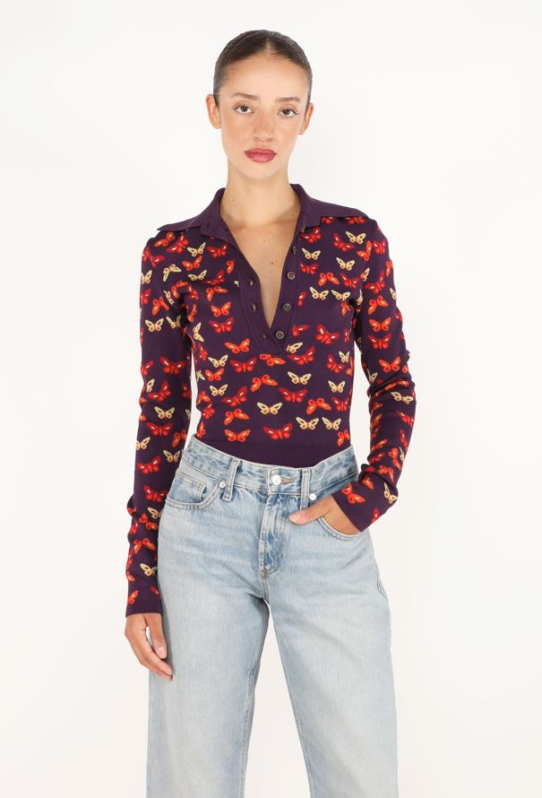 Alaïa Butterfly Printed Bodysuit, F/W 1991 - 2