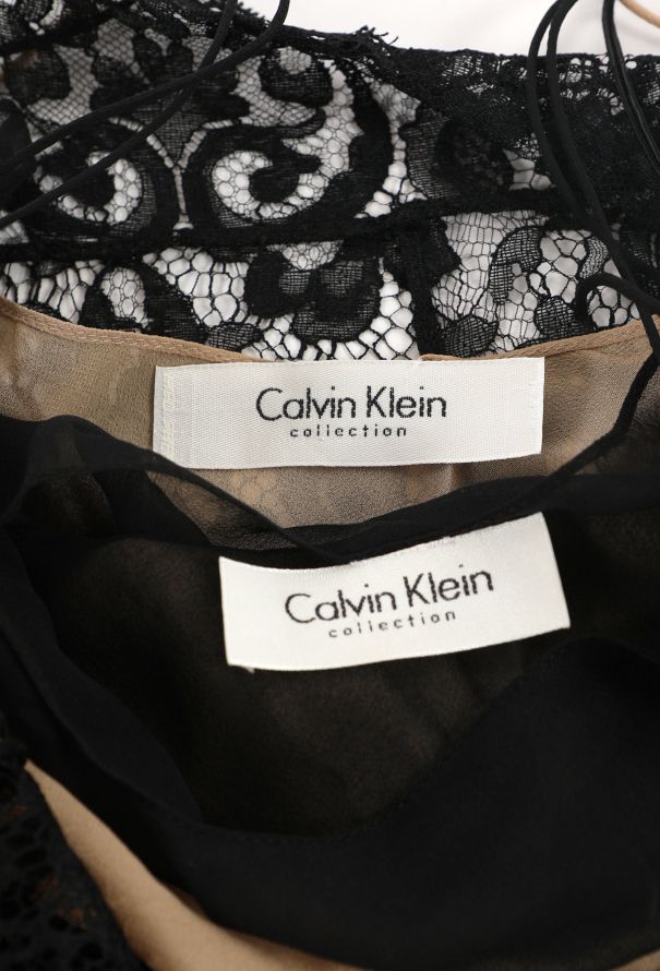 Calvin Klein 1995 Chantilly Lace Slip Dress - 5