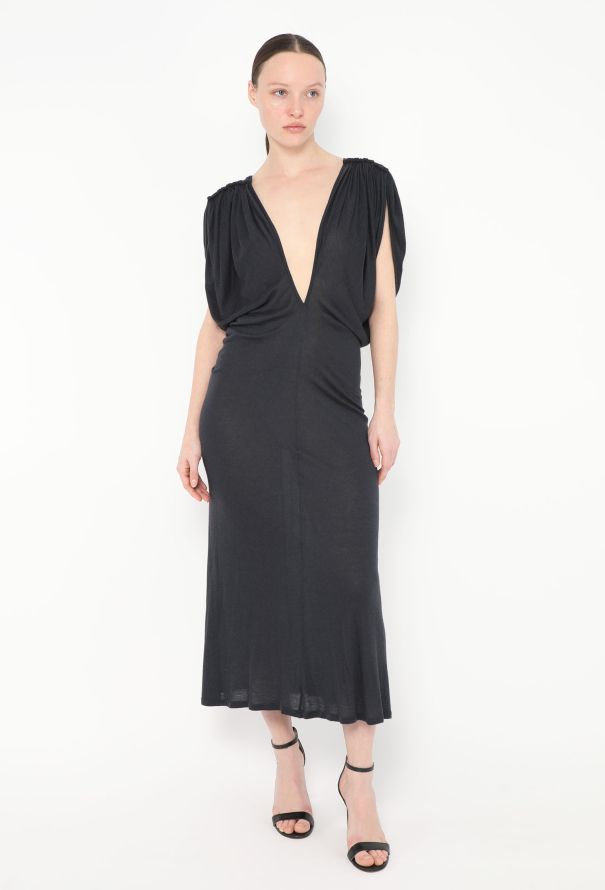 Céline 2016 Plunging Draped Dress - 3 Céline 2016 Plunging Draped Dress - 3