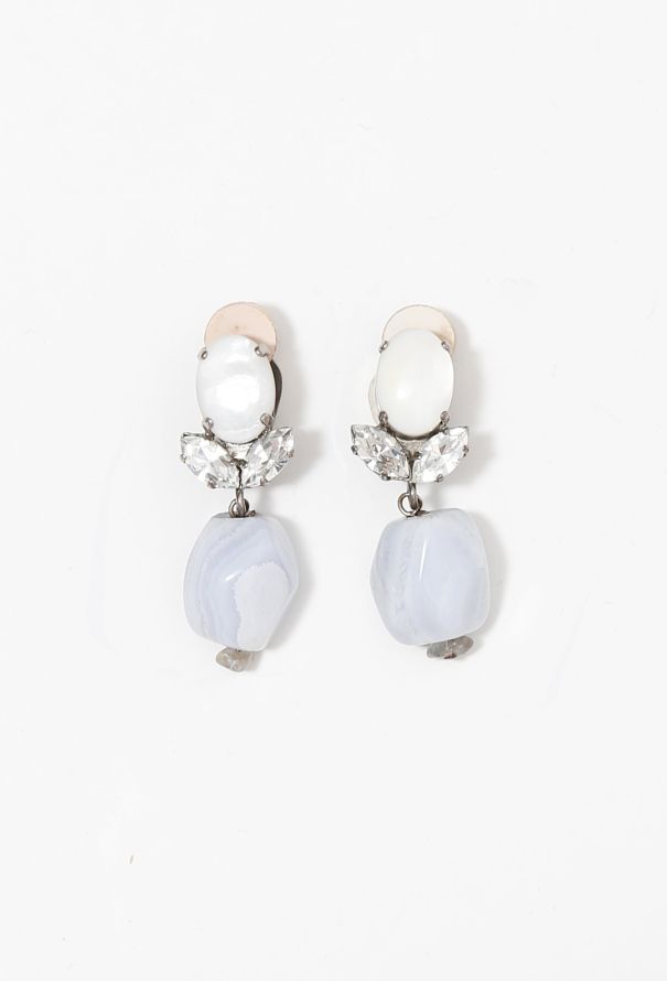 Exquisite Vintage Vintage Philippe Ferrandis Rock Crystal Drop Earrings - 1
