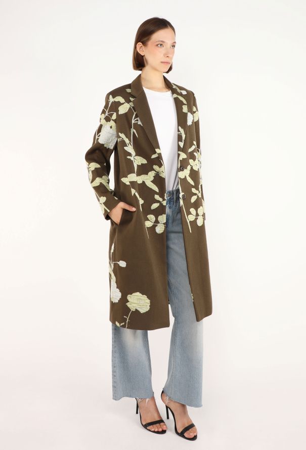 Dries Van Noten Floral & Vine Patchwork Coat - 5