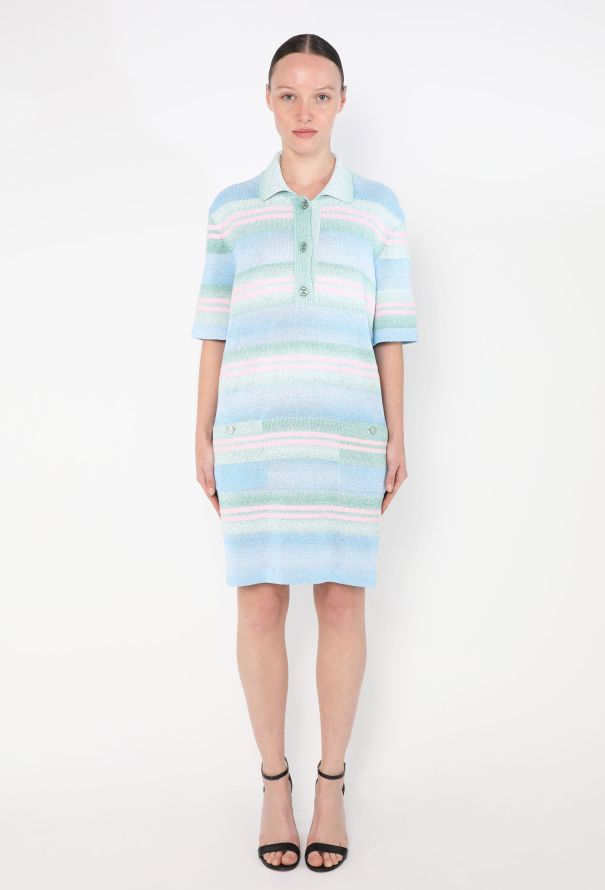 Chanel 2023 Iridescent 'CC' Polo Dress - 2 Chanel 2023 Iridescent 'CC' Polo Dress - 2