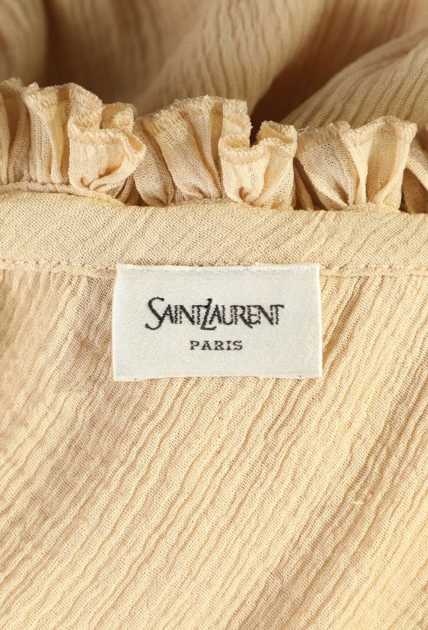Saint Laurent Silk Muslin Ruffled Dress, 2025 - 5