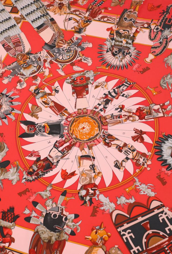 Hermès Vintage 'Kachinas' 90cm Silk Carré - 4