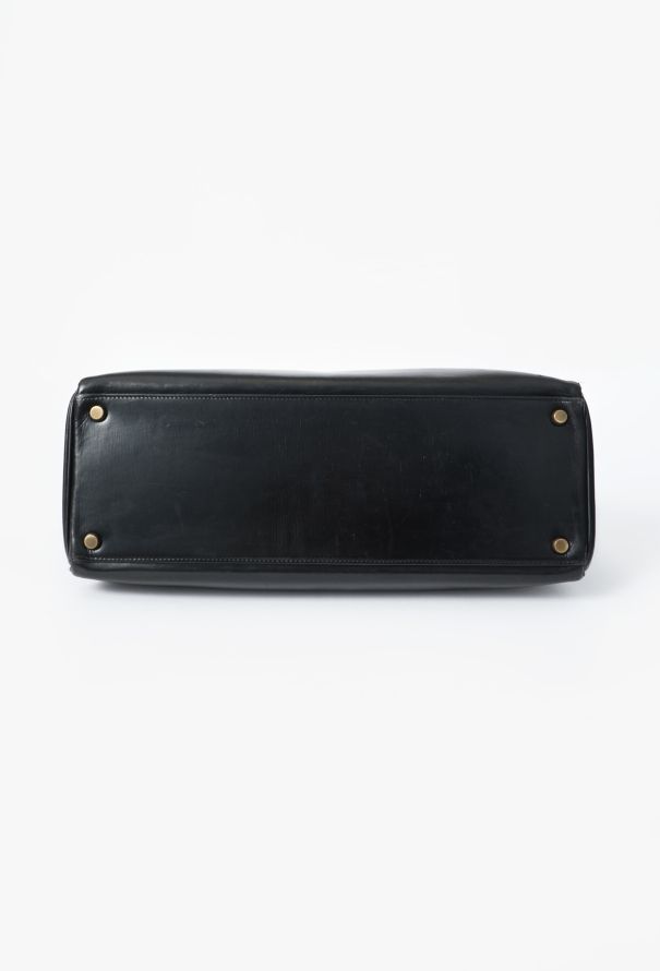 Hermès Vintage Black Box Kelly Retourné 35 - 7