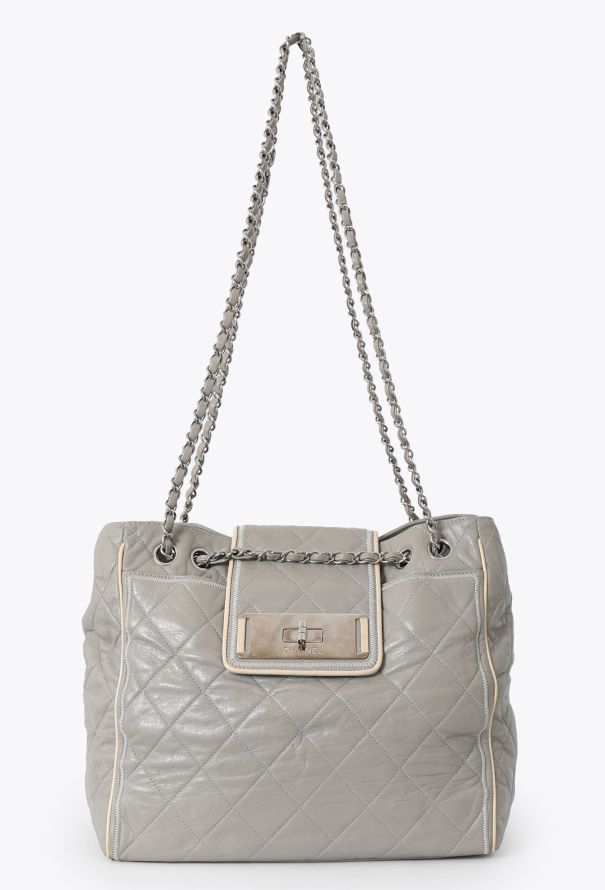 Chanel Grey Small East West Reissue Tote Bag - 2