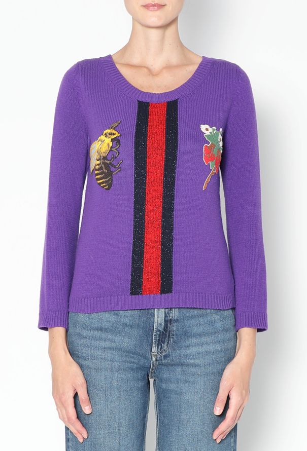 Gucci 2016 Appliqué Knit Sweater - 1