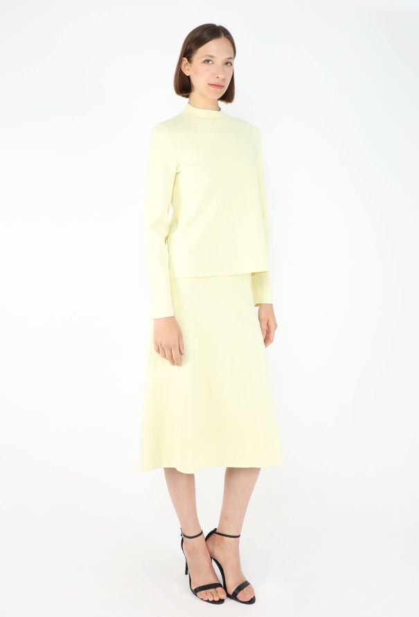 The Row Jersey Mock-Neck Skirt Ensemble - 4