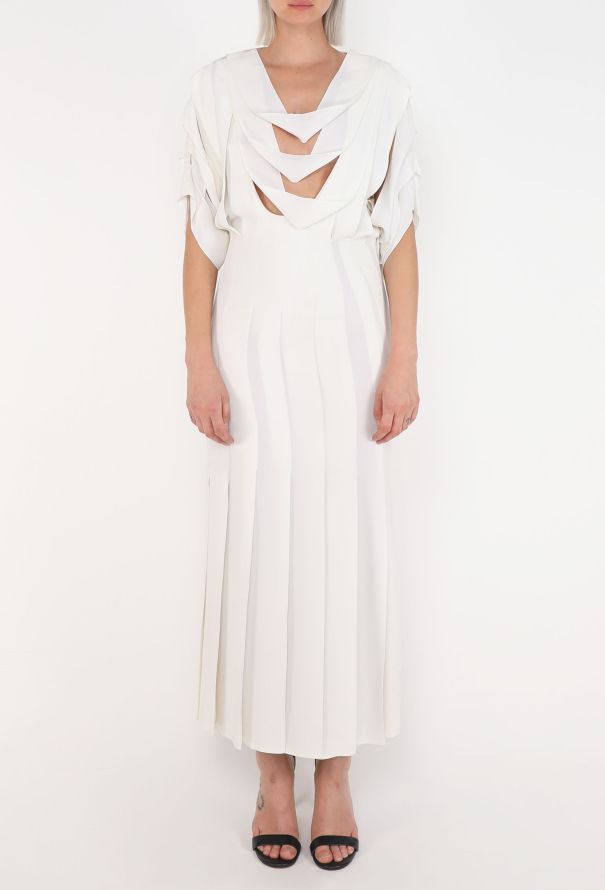 Thierry Mugler Pleated Décolleté Crêpe Dress, 1989 - 2