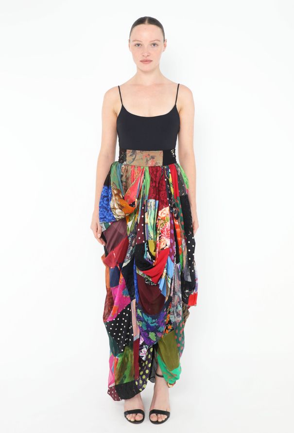 Dolce & Gabbana S/S 1993 Draped Patchwork Skirt - 1