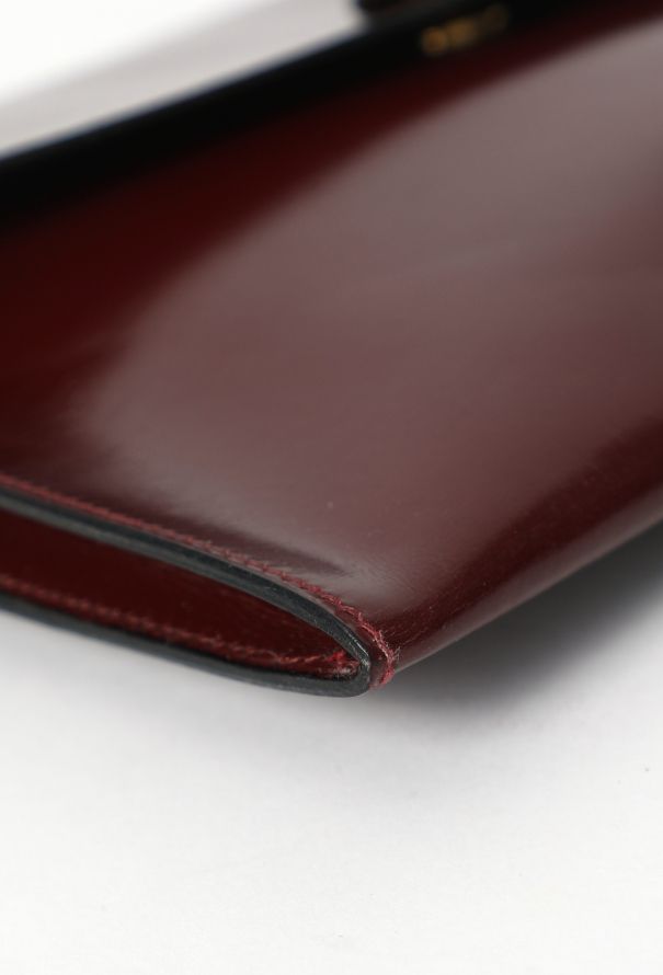 Hermès Vintage Burgundy Box Rio Clutch - 8