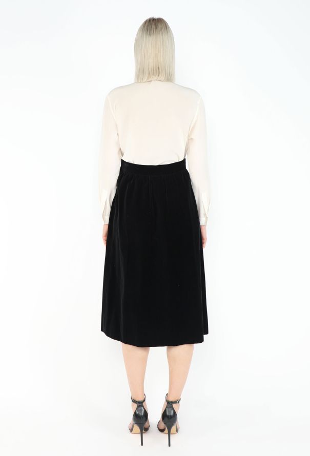 Saint Laurent Velvet A-Line Skirt, F/W 1975 - 5