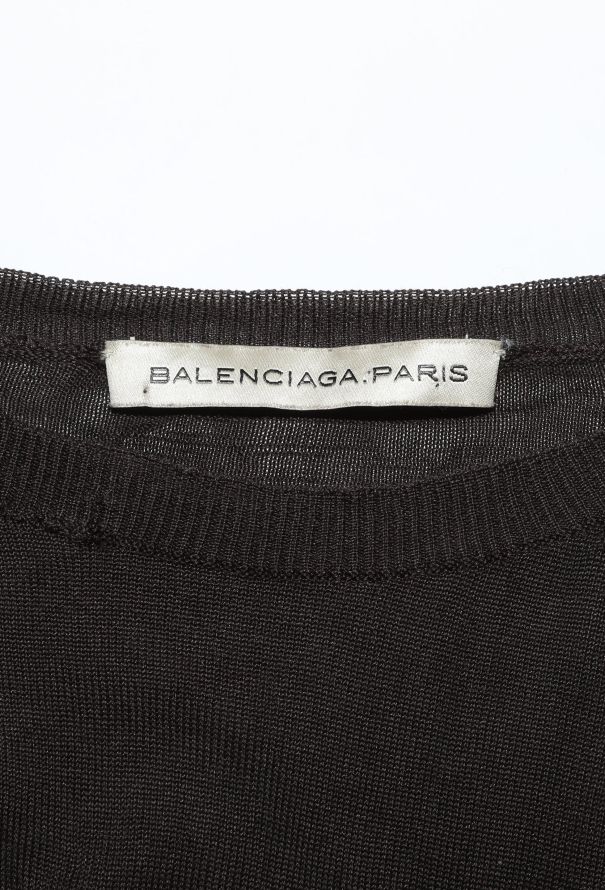 Balenciaga F/W 2005 Bicolor Silk Knit Top - 6