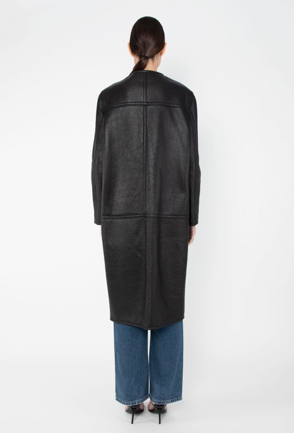 Céline 2021 Leather Shearling-Lined Coat - 6 Céline 2021 Leather Shearling-Lined Coat - 6