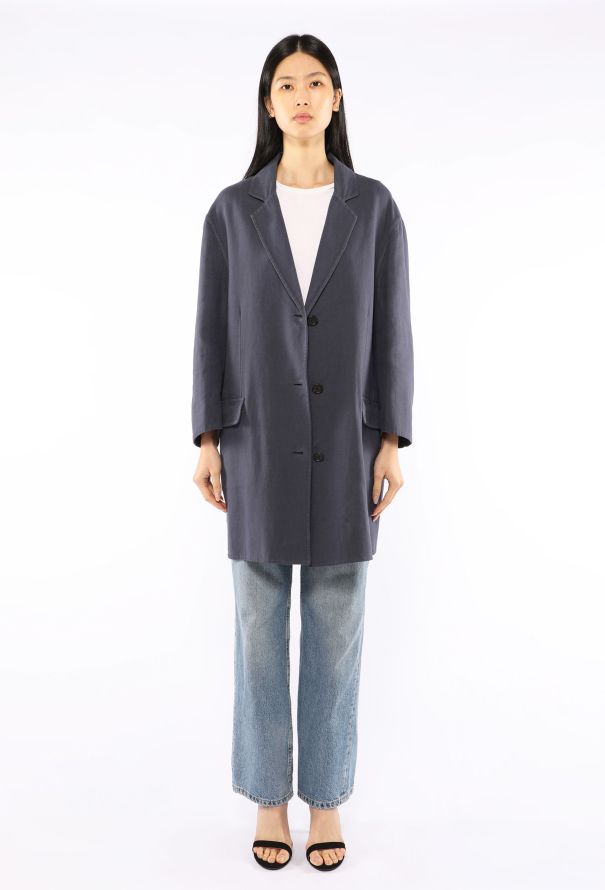 Prada Cotton Single Breasted Coat, 2023 - 5
