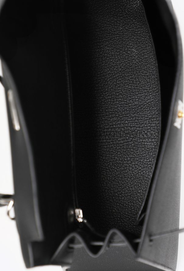 Hermès Black Epsom Kelly Sellier 25 Electrum - 16