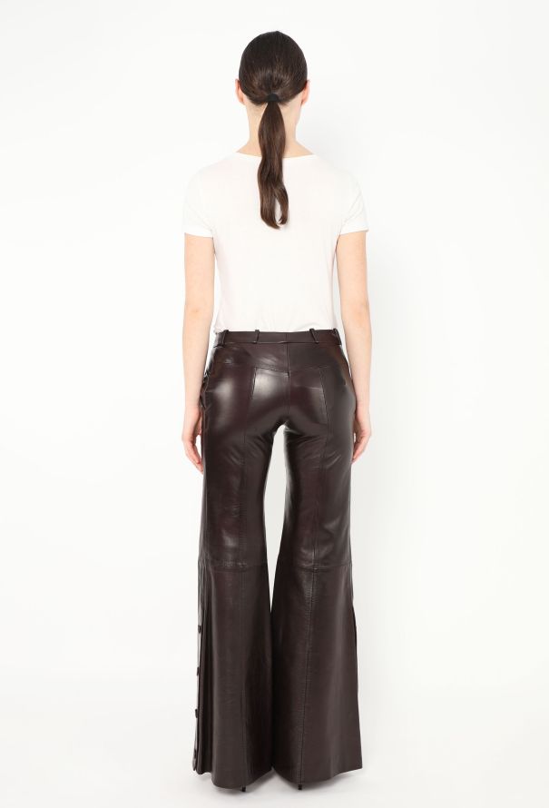 97aw ripvanwinkle leather flare pants