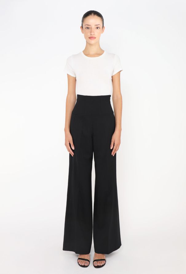 Christian Lacroix Late '90s Piqué Flared Trousers - 1