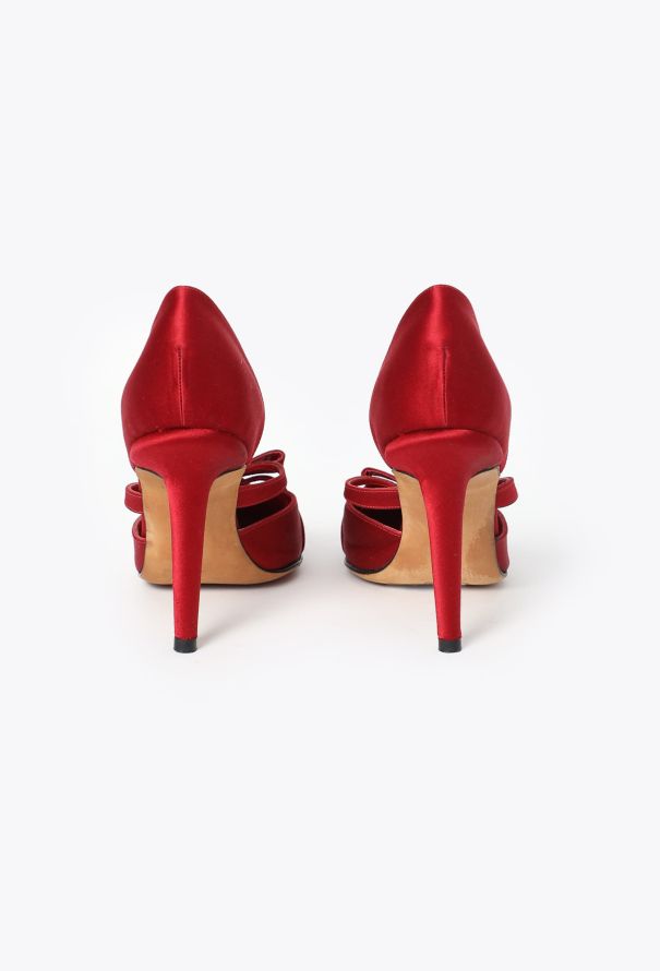 Manolo Blahnik '90s Satin Bow Pumps - 4