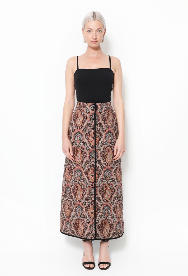 Céline 2020 Quilted Paisley Skirt - 1