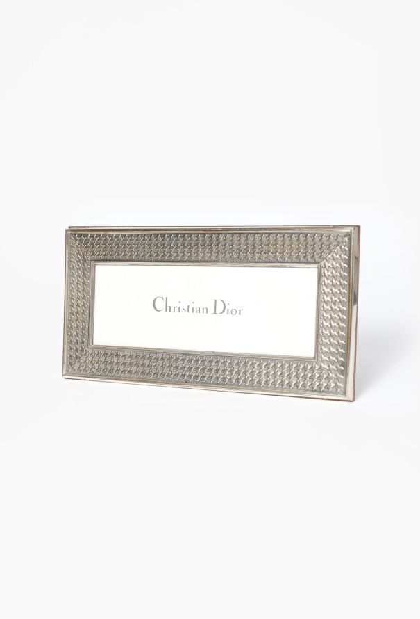 Dior '90s Sterling Houndstooth Picture Frame - 2
