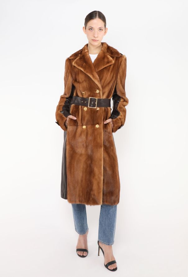 Dolce & Gabbana RARE Late '90s Belted Mink Fur Coat - 4