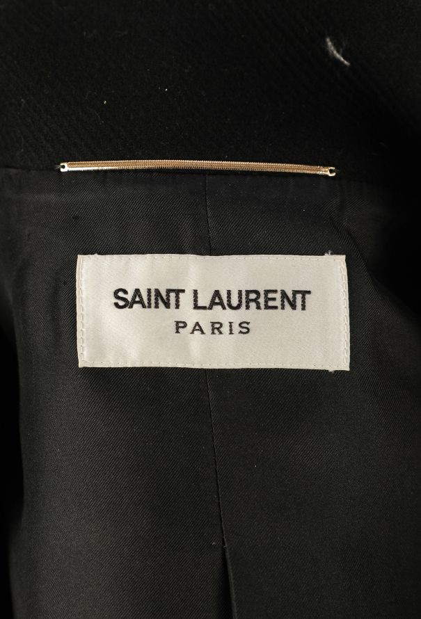 Saint Laurent Double-Breasted Long Peacoat, 2023 - 7