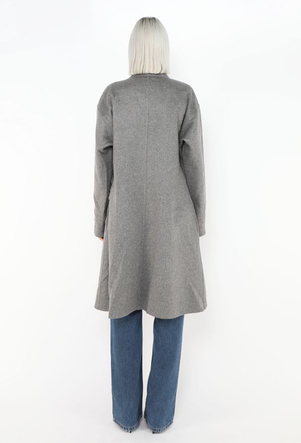 Hermès Asymmetrical Notched Cashmere Coat - 5